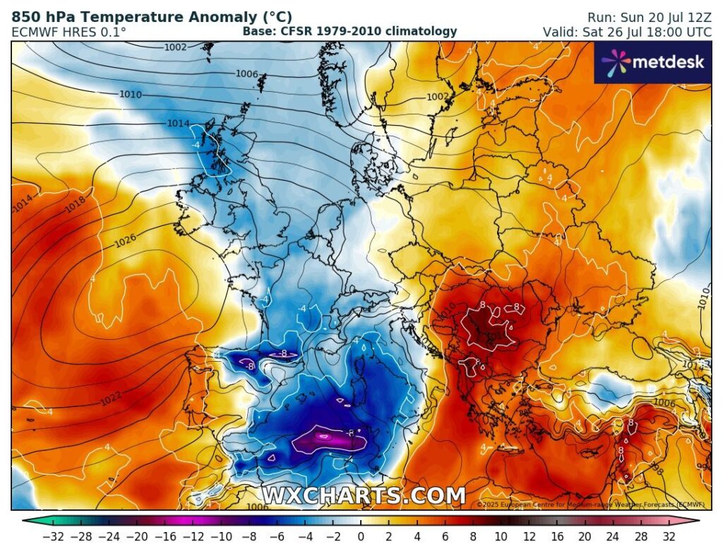 Dal caldo africano al fresco atlantico?
